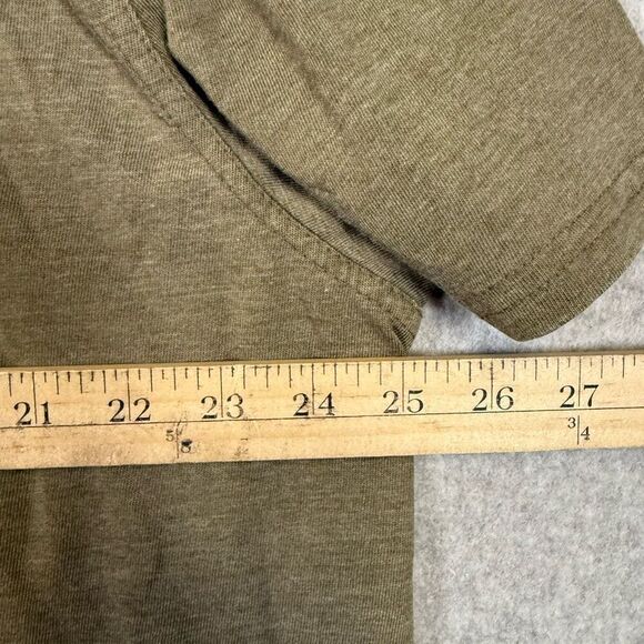 Brand New Lucky Brand Venice Burnout Men's XXL 2XL Light Brown T-Shirt Buttoned - Picture 2 of 8